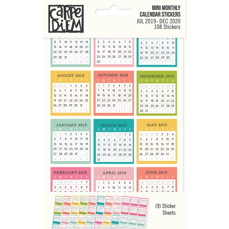Mini Monthly Calendar Stickers Country Love Crafts